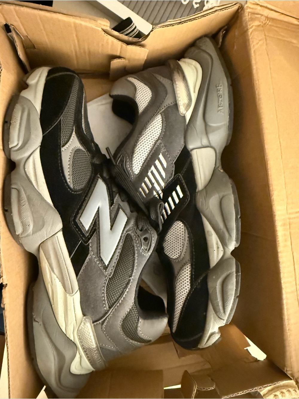 New Balance Gray & Black Running Sneakers - Picture 2 of 3